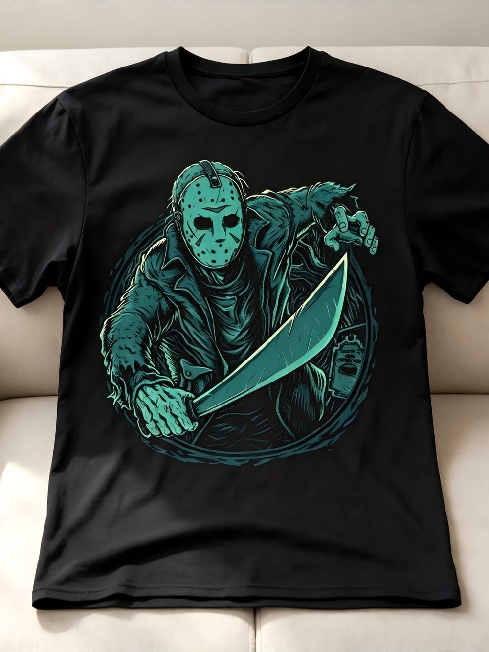 Jason Voorhees Horror Movie Women Men T-shirt Unisex Black